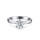 Star Eye Jewelry spot platinum K gold diamond ring four-claw real diamond ring diamond ring 1 carat wedding gift for wife Chinese Valentine's Day diamond ring - 30 points H color SI clarity