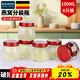 Baijie Bird's Nest Sub-Bottle Glass Sealed Jar Bird's Nest Stew Cup Sub-Bottle High Temperature Resistant Can Steam Fish Maw Isinglass Tremella Cup Big Belly Bird's Nest Bottle 100ml 6-piece Set