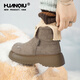 Universal velvet warm retro thick-soled Martin boots for women 2026 winter new furry cotton shoes fashionable snow boots