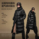 Govan Black Gold Goose Down Jacket Pioneer 5.0 Eight-lattice Men's and Women's Same Style Thickened Long Down Jacket Black M