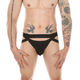 Gay double underwear men's sexy men's sexy underwear thong men's temptation show 113 black 100-120Jin Jin equals 0.5 kg