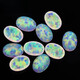 Everlasting Leaf Opal Stone Egg Shape Flat Bottom Plain Artificial Gemstone OPAL Oval Ring Face 10*12mm