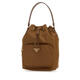 PRADA SS26 Luxury Women RE NYLON DUET Bucket Bag Beige BROWN One Size
