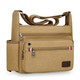 Qiaobolai wear-resistant construction site tool bag large labor protection bag shoulder messenger bag large capacity travel bag large canvas bag men's bag khaki