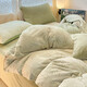 2025 new flannel coral velvet plush winter thickened plus velvet bed sheets milk velvet four-piece warm bedding set Bamboo Linjian-green bed sheet style 1.8 four-piece set-quilt cover 200x230