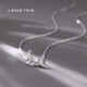 S999 sterling silver bow necklace for women, versatile, light luxury, niche design, clavicle chain style, Chinese Valentine's Day gift for girlfriend 1071DZ-Platinum-s999 pure silver