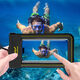 Mobile phone waterproof bag floating touch screen diving swimming bag 68 inches Apple Huawei universal waterproof arm bag sky blue large size universal