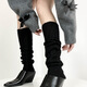 Zhuanying 2025 Autumn and Winter New Leg Covers for Hot Girls Style Pile Socks Gray Gray Breathable Warm Wool Knitted Socks Black