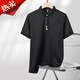 胖东来新款中年男士短袖T恤爸爸装衣服夏装翻领上衣父亲男装polo衫休闲 9866果绿 XL 52/175