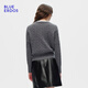 ERDOS round neck cable cardigan for women B256A1006 dark gray 155/76A/XS