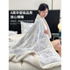 Piaoao blanket winter thickened plus velvet single women's bed winter carved milk velvet blanket office nap blanket three-layer three-layer blanket Lezhi blue type A milk carved velvet + Beibei 110cm*150cm about 2Jin Jin equals 0.5kg baby blanket/shawl blanket