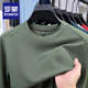 ROMON high-end pure cotton 100% long-sleeved T-shirt pure men's autumn and winter new casual round neck sweatshirt men's top bottoming shirt beige XL 135-150Jin Jin equals 0.5 kg