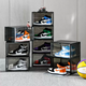 Yusenyi shoe box storage box transparent shoe storage shoe box thickened magnetic space-saving simple plastic dormitory front side door (side door buy three get one free) large size 27X34X21cm high transparent four pack