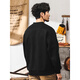 Cardano Warm Autumn American Retro Heavy Sweatshirt Men's Autumn Trendy Henry Collar Half Cardigan Jacket Men's Spring and Autumn Style Long Sleeve PO Black _ 350g Heavy M _Suitable for 100-125Jin Jin is equal to 0.5 kg