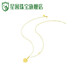 Xingyin gold-wrapped 999 pure gold pendant 24k gold sparkling snowflake commuting pendant clavicle necklace for girlfriend