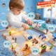 DADDY GUARD children's toys 1-3 years old electric rail train assembled building blocks educational puzzles 3-6 years old boys and girls birthday gift flagship model 125 pieces accessories four major themes + exquisite gift box educational electric rail train assembled to improve thinking and logic skills