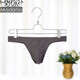 Modal men's underwear convex micro thong thin fashion sexy thong panties for young men black gray M 2 feet-2 feet 2