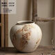 OYKTN Jingdezhen new Chinese style wabi-sabi style countertop ceramic vase mottled old rough clay pot entrance TV cabinet ornaments Canglan large size
