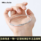 Miss JuJu pt950 platinum Möbius ring bracelet for women, new platinum crushed ice perfect round bracelet, inner diameter 52mm, weight 16.59 grams, about 3mm thick