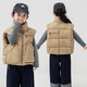 Children's down cotton vest autumn and winter new style boys and girls thickened warm vest baby outer vest jacket trendy black 140 height 125-135cm/weight 50-65Jin Jin equals 0.5 kg