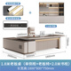 Guiqiu boss desk office desk and chair combination simple modern executive desk single desk manager desk office furniture 1.8m painted boss table (single side cabinet with light strip + boss chair + 2.0m bookcase)