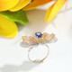 Huajin 18K gold luxury sapphire and diamond ring 1.38ct