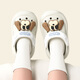 Babycrayon puppy hole shoes children's slippers girls indoor and outdoor wear home baby girl anti-collision cute beige puppy 15 cm inner length_suitable for foot length 14.5cm