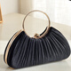 Yunshun handbag socialite high-end pleated bag 2025 new dinner cheongsam bag dress hand crossbody bag pleated evening bag apricot 23*6*19CM