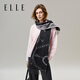 ELLE 100% sheep wool scarf for women autumn and winter fashion new warm jacquard dual-purpose scarf gift box