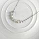KHSK natural pearl smile necklace 999 silver niche simple freshwater pearl necklace clavicle chain gift gift natural pearl diameter 5-6mm total length 40+5cm