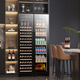 Bai Kailun high-end double-door wine cabinet constant temperature wine cabinet embedded home ice bar tea beverage refrigerator freezer 1.9 meters (thin dual-temperature air-cooled) hanging cup full display