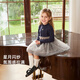 JELLYBABY antibacterial far infrared girls dress baby girl autumn and winter high collar plus velvet mesh skirt children princess