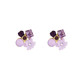 S925 silver needle purple crystal retro flower earrings for women 2023 new niche design noble temperament earrings main picture