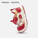 Balabala children's shoes baby toddler shoes baby sneakers 2026 spring autumn new season children boys and girls shoes red fashion