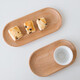 Jingxianju wooden pallet wooden tray wooden plate placement plate dessert plate small plate long plate snack restaurant tea tray tea cup beech coffee rectangular tray 20*13cm