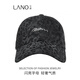 Lannuo Denim Leopard Print Baseball Cap Women's 2025 New Model Shows Small Face, Suitable for Square and Round Faces Peaked Cap Autumn Hat Black M (56-58cm)