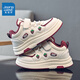 Jeanswest girls' cotton shoes autumn and winter children's velvet sneakers sneakers warm princess shoes D1A043 m/burgundy 34