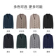 Shanshan (FIRS) 100% sheep wool autumn and winter thickened coat v-neck button knitted men's wool sweater black 4XL 195/108A