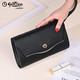 Goldlion Women's Handbag 2025 New Fashion Versatile Clutch Large Capacity Multifunctional Clutch Genuine Leather Mobile Phone Bag Portable Black Official Authentic