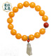 Manla Jade Pei Natural Beeswax Bracelet Women's DIY Jade Beads Amber Chicken Oil Topaz Beads Bracelet Genuine Style 1