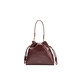 Honggu Bags Women's Bag 2025 New Women's Versatile Bucket Bag First Layer Cowhide Shoulder Underarm Bag Crossbody Handbag Burgundy