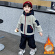 Boys' autumn and winter woolen sweaters, velvet thickened jackets, children's style jackets, 2025 new Austrian velvet tops, navy blue 120