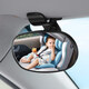 Baby observation mirror in three or four-wheel car, child safety seat, rearview mirror with auxiliary blind spot mirror, four-clip + suction cup combination