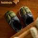 Balabala children's slippers for boys and girls indoor home plus velvet non-slip warm wool slippers baby winter cotton slippers for middle and large children