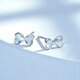 Chow Tai Sang pt950 platinum earrings for women, a pair of bow platinum earrings, earrings, earrings, gift for girlfriend, gift, pair