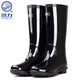 Pull-back rain boots men's high-top waterproof rain boots men's shoes wear-resistant fishing shoes outdoor plus velvet warm rubber shoes 838 high-top 43