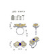 Huajin 18K gold luxury sapphire and diamond ring 1.38ct
