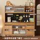 Original element solid wood sideboard integrated household modern simple storage cabinet white oak tea cabinet 1.8m with electric rail Q6142