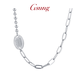 GsunG platinum ab set chain for women PT950 pure platinum necklace English brand pendant simple classic gift for wife Price by gram Contact before bidding