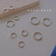 925 sterling silver pierced earrings for women, plain hoop small earrings for sleeping without removing the earrings, earrings, ear bone studs, 8mm pair